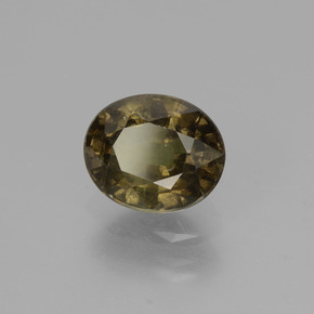 9,17 ctw natürlicher Grünlich-braun bis rot-rosa Farbwechselnder Granat, Oval Schliff, VS-SI