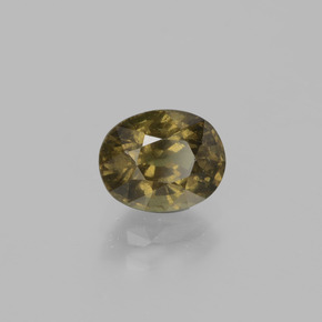 9,17 ctw natürlicher Grünlich-braun bis rot-rosa Farbwechselnder Granat, Oval Schliff, VS-SI