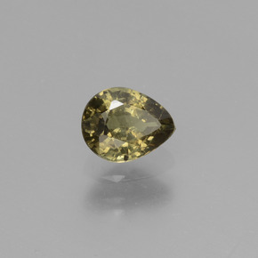 9,17 ctw natürlicher Grünlich-braun bis rot-rosa Farbwechselnder Granat, Birnenform, VS