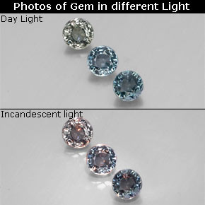  ct natürliche Mehrfarbig Farbwechsel-Saphir-Edelsteine, Rund Schliff, VVS-VS