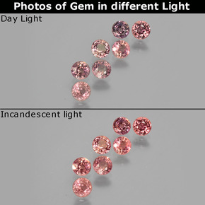 2,46 ct natürliche mehrfarbiger Farbwechsel-Saphir-Edelsteine, Rundschliff, VS
