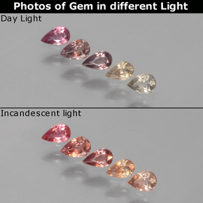  ct natürliche Mehrfarbig Farbwechselnder Saphir-Edelsteine, Birnenform, VS