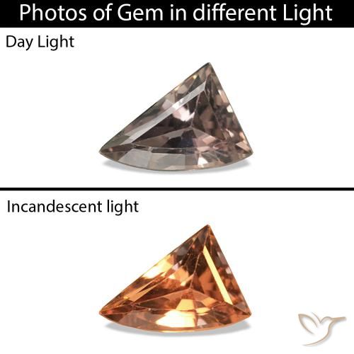 9,17 ctw natürlicher Mittelhellbraun Farbwechselnder Saphir, Ausgefallene Form, VVS