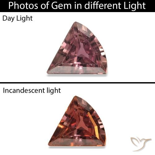 0.17ct Mittel braun Farbwechselnder Saphir, Fantasie, VVS