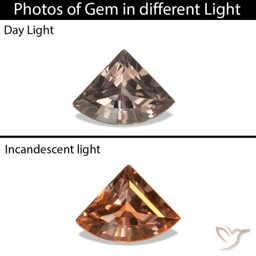 9,17 ctw natürlicher Mittelhellbraun Farbwechselnder Saphir, Ausgefallene Form, VVS
