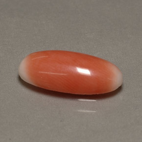 2,23 ctw natürlicher zweifarbiger Koralle, Oval Schliff, Lichtundurchlässig