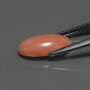 9,17 ctw natürlicher weiß-lachs Koralle, Oval Schliff, Lichtundurchlässig