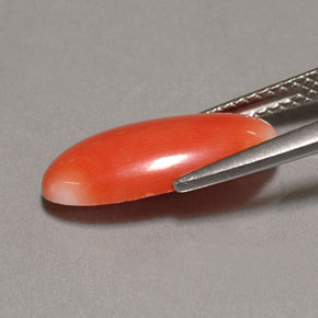 9,17 ctw natürlicher weiß-lachs Koralle, Oval Schliff, Lichtundurchlässig