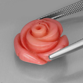 9,17 ctw natürlicher Lachs Koralle, Ausgefallene Form, Lichtundurchlässig