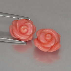  ct natürliche Lachs Koralle-Edelsteine, Ausgefallene Form, Lichtundurchlässig