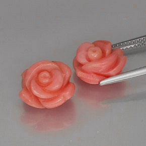  ct natürliche Lachs Koralle-Edelsteine, Ausgefallene Form, Lichtundurchlässig