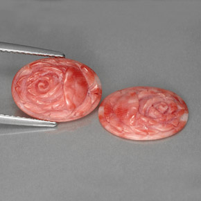  ct natürliche Lachs Koralle-Edelsteine, Ausgefallene Form, Lichtundurchlässig