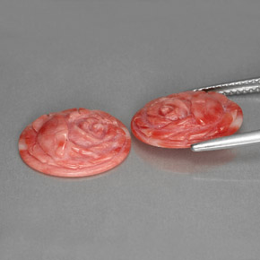  ct natürliche Lachs Koralle-Edelsteine, Ausgefallene Form, Lichtundurchlässig
