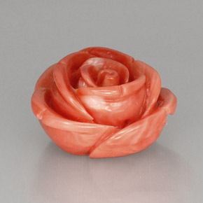 9,17 ctw natürlicher Lachs Koralle, Ausgefallene Form, Lichtundurchlässig