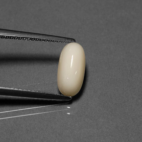 2,21 ctw natürlicher cream Koralle, Oval Schliff, Lichtundurchlässig