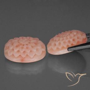 14,42 ct natürliche rosafarbener Koralle-Edelsteine, Fantasieschliff, Lichtundurchlässig