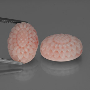 17,41 ct natürliche rosafarbener Koralle-Edelsteine, Fantasieschliff, Lichtundurchlässig