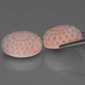17,41 ct natürliche rosafarbener Koralle-Edelsteine, Fantasieschliff, Lichtundurchlässig