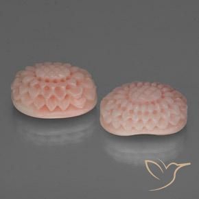 16.64 ct natürliche Lachs-rosa Koralle-Edelsteine, Fantasie, Lichtundurchlässig