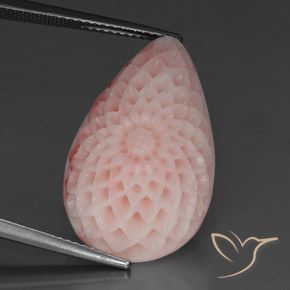 21.55ct Natürlicher hellrosa Koralle, Fantasie, Lichtundurchlässig