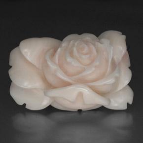 9,17 ctw natürlicher Lachs-weiß Koralle, Ausgefallene Form, Lichtundurchlässig