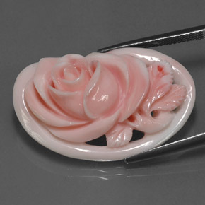 9,17 ctw natürlicher Pink Koralle, Ausgefallene Form, Lichtundurchlässig