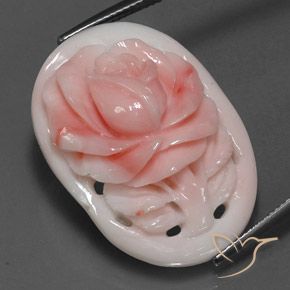 28.86ct Natürlicher Lachs-rosa Koralle, Fantasie, Lichtundurchlässig