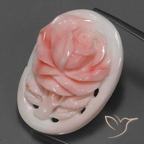 9,17 ctw natürlicher Lachs-rosa Koralle, Fantasie, Lichtundurchlässig