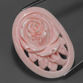 9,17 ctw natürlicher Limonade Rosa Koralle, Ausgefallene Form, Lichtundurchlässig