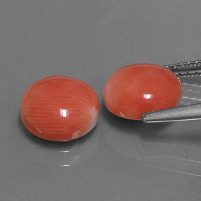  ct natürliche weiß-lachs Koralle-Edelsteine, Rund Schliff, Lichtundurchlässig