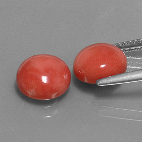  ct natürliche weiß-lachs Koralle-Edelsteine, Rund Schliff, Lichtundurchlässig