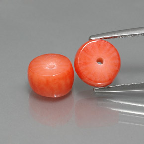  ct natürliche Lachs Koralle-Edelsteine, Ausgefallene Form, Lichtundurchlässig