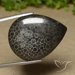 9,17 ctw natürlicher Mehrfarbig Koralle, Birnenform, Lichtundurchlässig