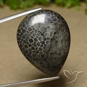 9,17 ctw natürlicher Mehrfarbig Koralle, Birnenform, Lichtundurchlässig