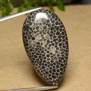 9,17 ctw natürlicher Mehrfarbig Koralle, Birnenform, Lichtundurchlässig