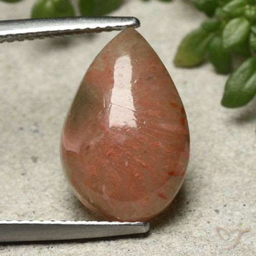 6.28ct Natürlicher Mehrfarbig Koralle, Birnenform, Lichtdurchlässig