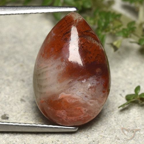 9,17 ctw natürlicher Mehrfarbig Koralle, Birnenform, Lichtundurchlässig