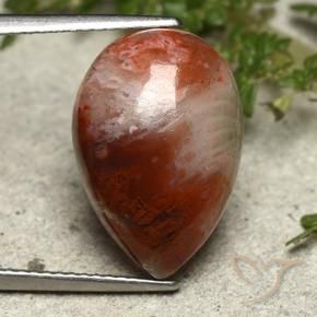 9,17 ctw natürlicher Mehrfarbig Koralle, Birnenform, Lichtundurchlässig