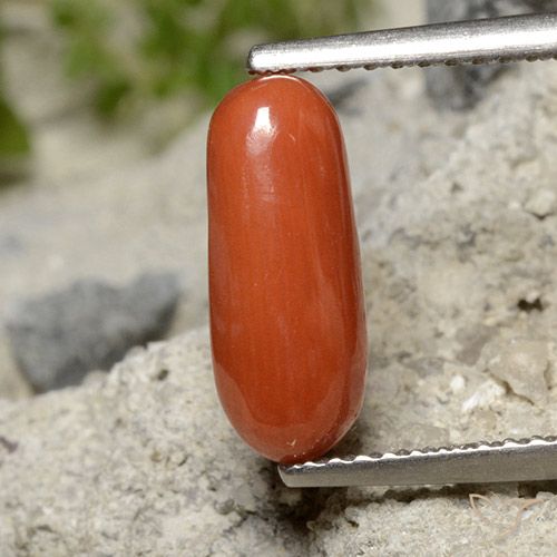 1.91ct Natürlicher Mittelrot Koralle, Oval, Lichtundurchlässig