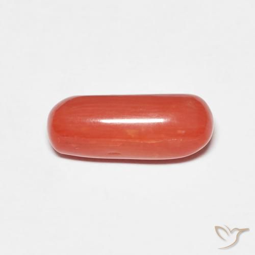 2.25ct Natürlicher orange-rot Koralle, Oval, Lichtundurchlässig