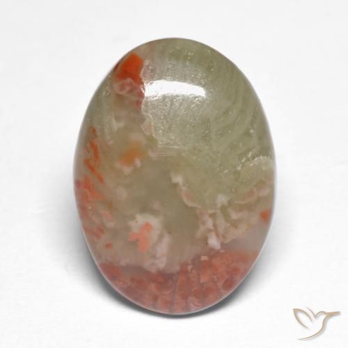 5.88ct Natürlicher Mehrfarbig Koralle, Oval, Lichtdurchlässig