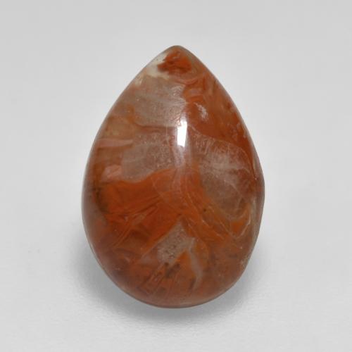 9,17 ctw natürlicher Mehrfarbig Koralle, Birnenform, Lichtdurchlässig