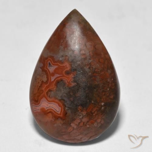 9.18ct Natürlicher Mehrfarbig Koralle, Birnenform, Lichtdurchlässig