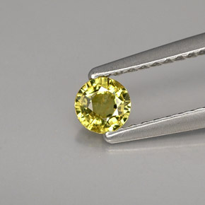 0,28 ctw natürlicher gelber Demantoid, Rundschliff, VS-SI