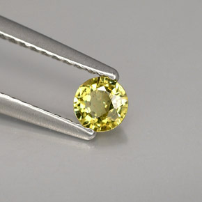 0,28 ctw natürlicher gelber Demantoid, Rundschliff, VS-SI