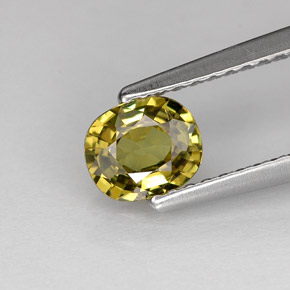 0,62 ctw natürlicher grüner Demantoid, Oval Schliff, VS