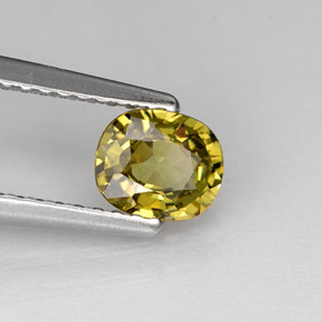 0,62 ctw natürlicher grüner Demantoid, Oval Schliff, VS
