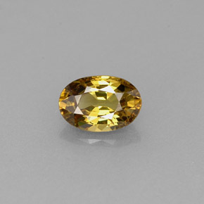 0,63 ctw natürlicher gelber Demantoid, Oval Schliff, VS