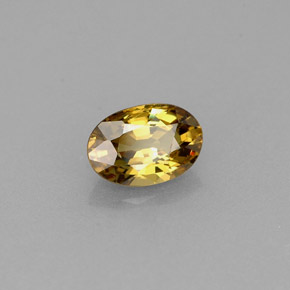 0,63 ctw natürlicher gelber Demantoid, Oval Schliff, VS