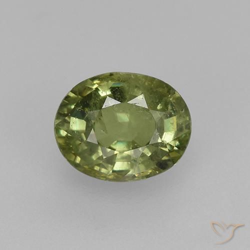 0.49ct Natürlicher hellgrün Demantoider Granat, Oval, VS-SI